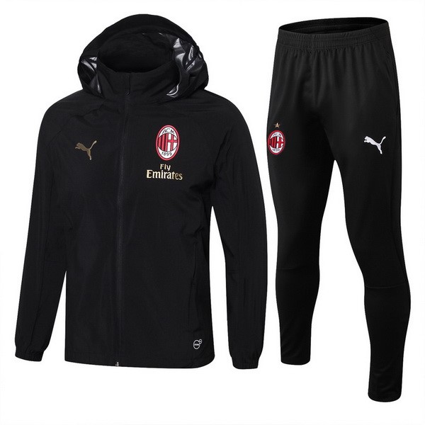 Rompevientos AC Milan Conjunto Completo 2018-19 Negro